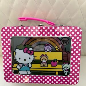New Sanrio’s Hello Kitty Pink and White Polka Dot tin lunch box